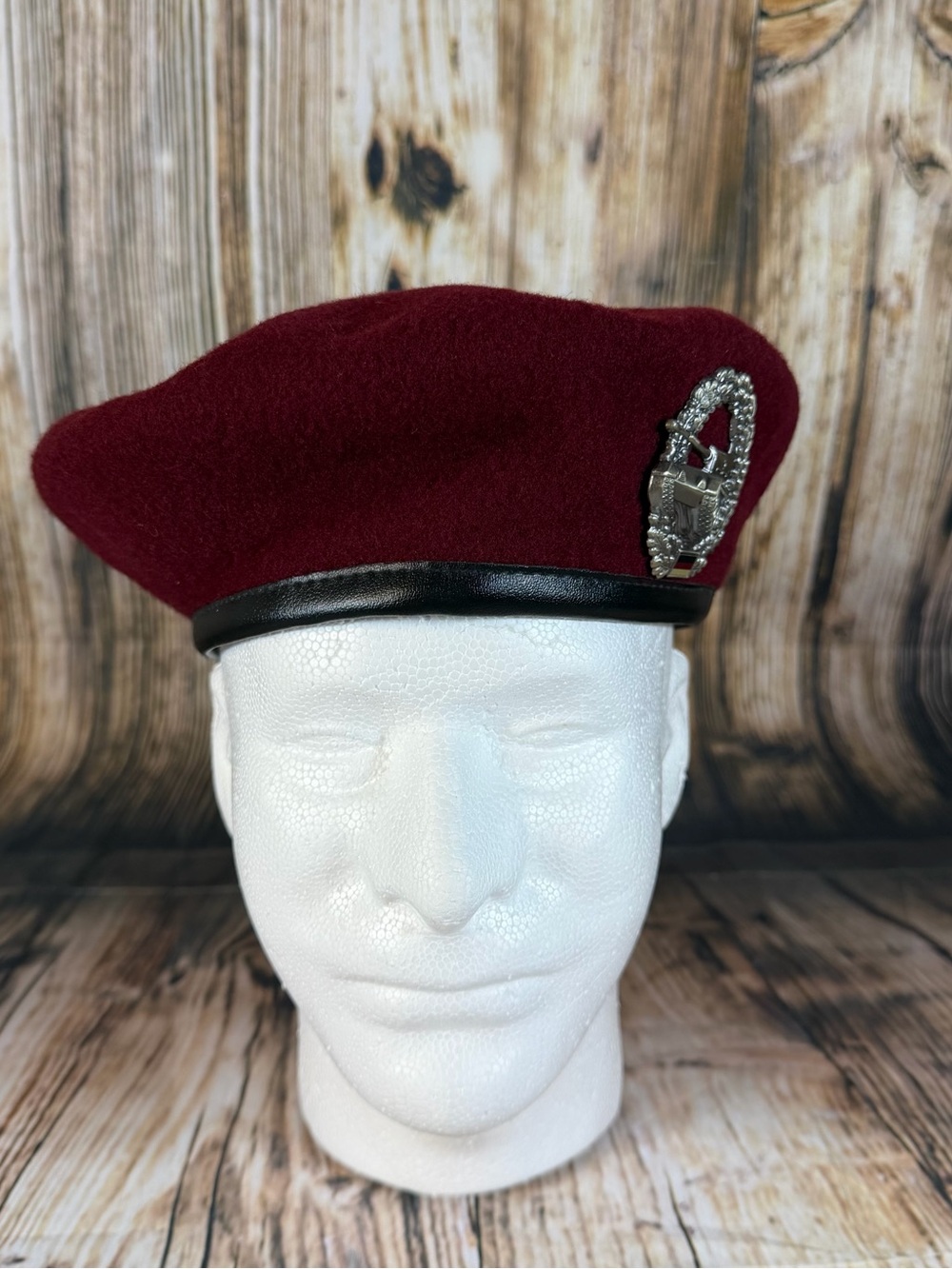 Cold War West German Rare Army Bundeswehr Paratrooper Maroon Beret Vintage Retro